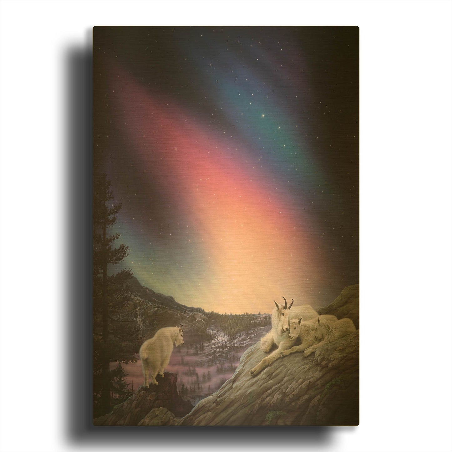 'Peaceful Night' By Kirk Reinert Gold Metal Wall Art