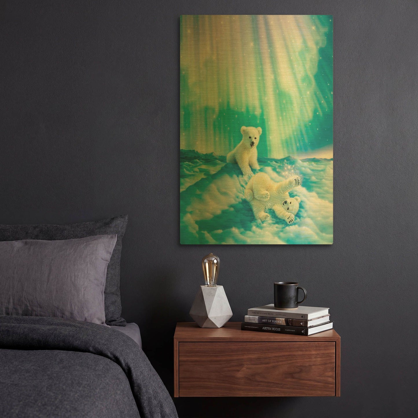 'Snow Day' By Kirk Reinert Gold Metal Wall Art