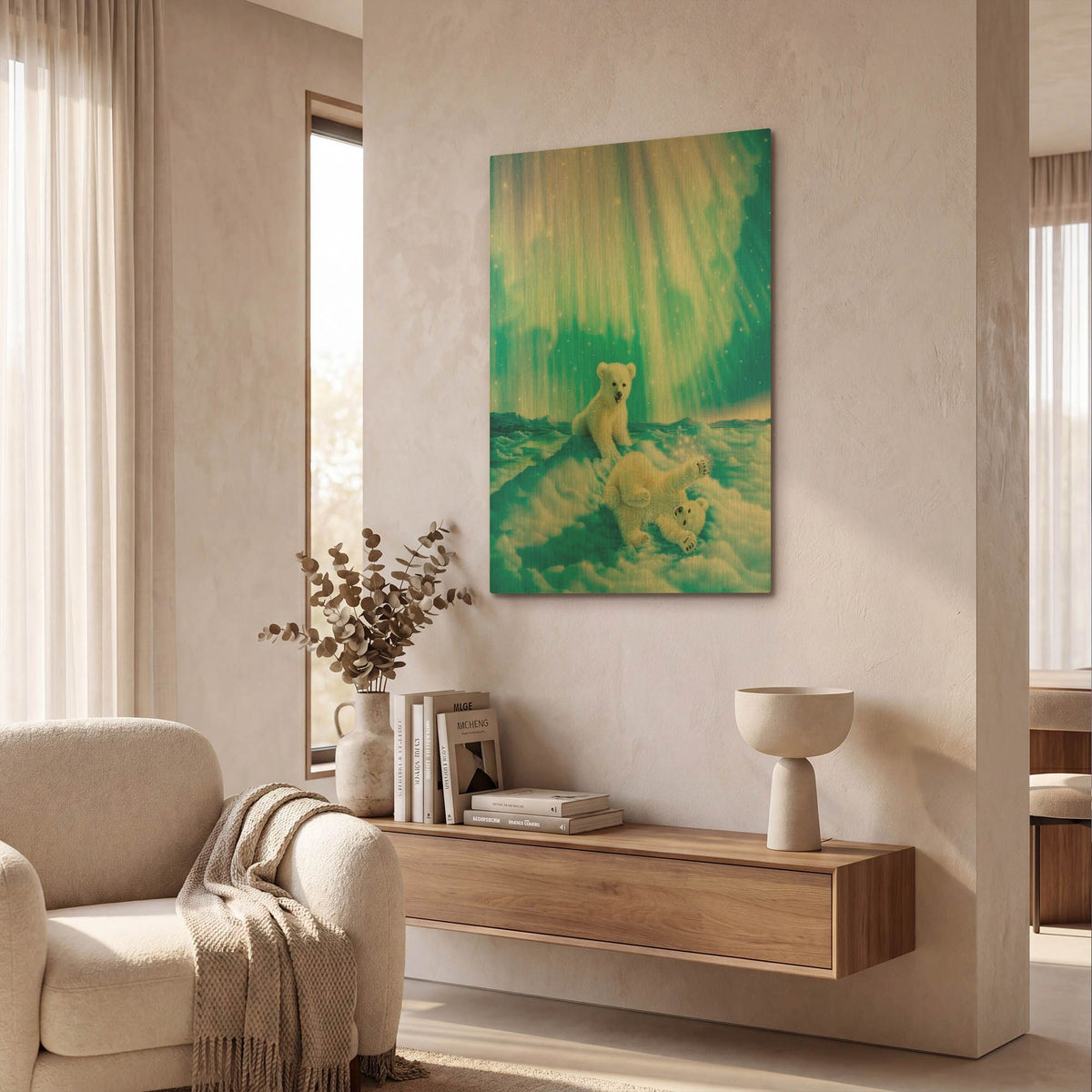 'Snow Day' By Kirk Reinert Gold Metal Wall Art