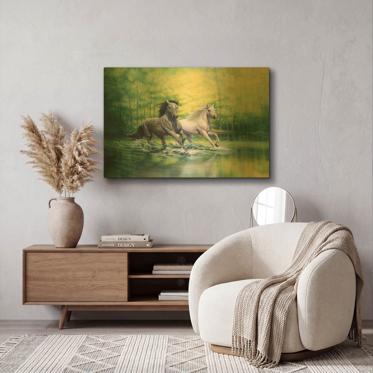 'Spring Morning' By Kirk Reinert Gold Metal Wall Art