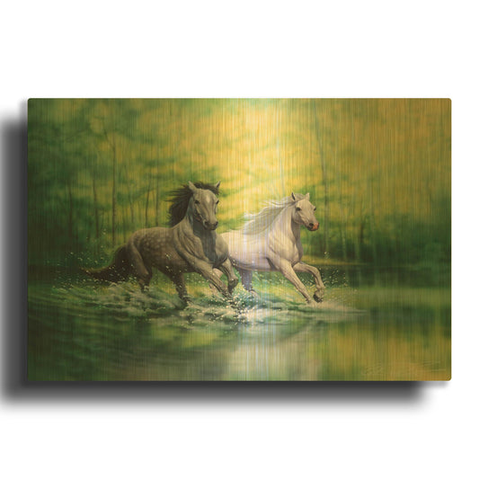 'Spring Morning' By Kirk Reinert Gold Metal Wall Art