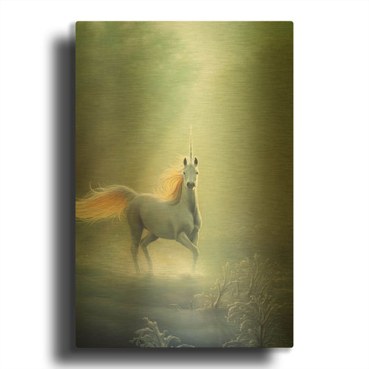 'Touched By The Aurora' By Kirk Reinert Gold Metal Wall Art