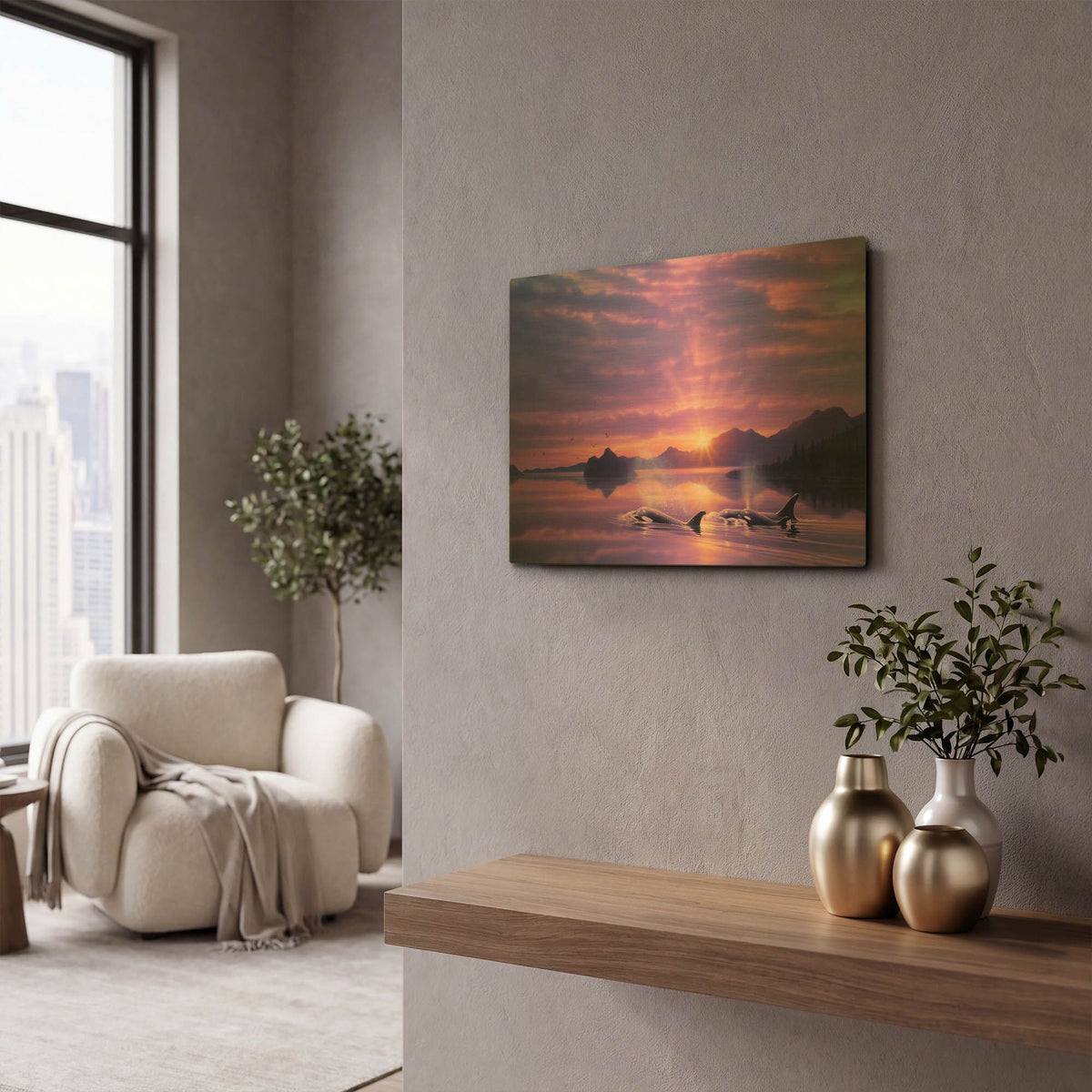 'Tranquility Bay' By Kirk Reinert Gold Metal Wall Art