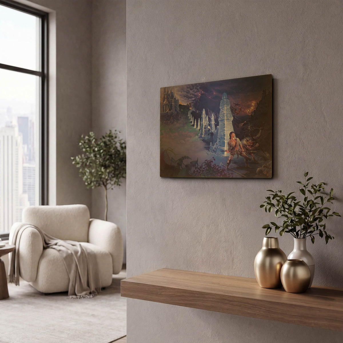 'The Battle' By Kirk Reinert Gold Metal Wall Art