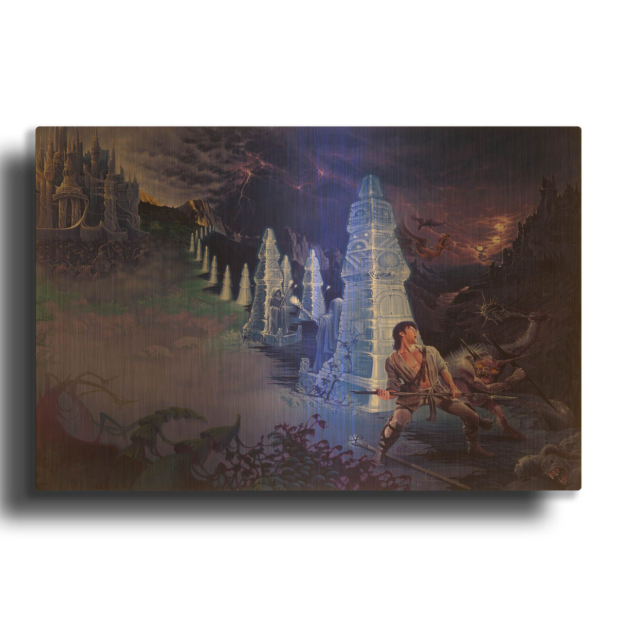 'The Battle' By Kirk Reinert Gold Metal Wall Art