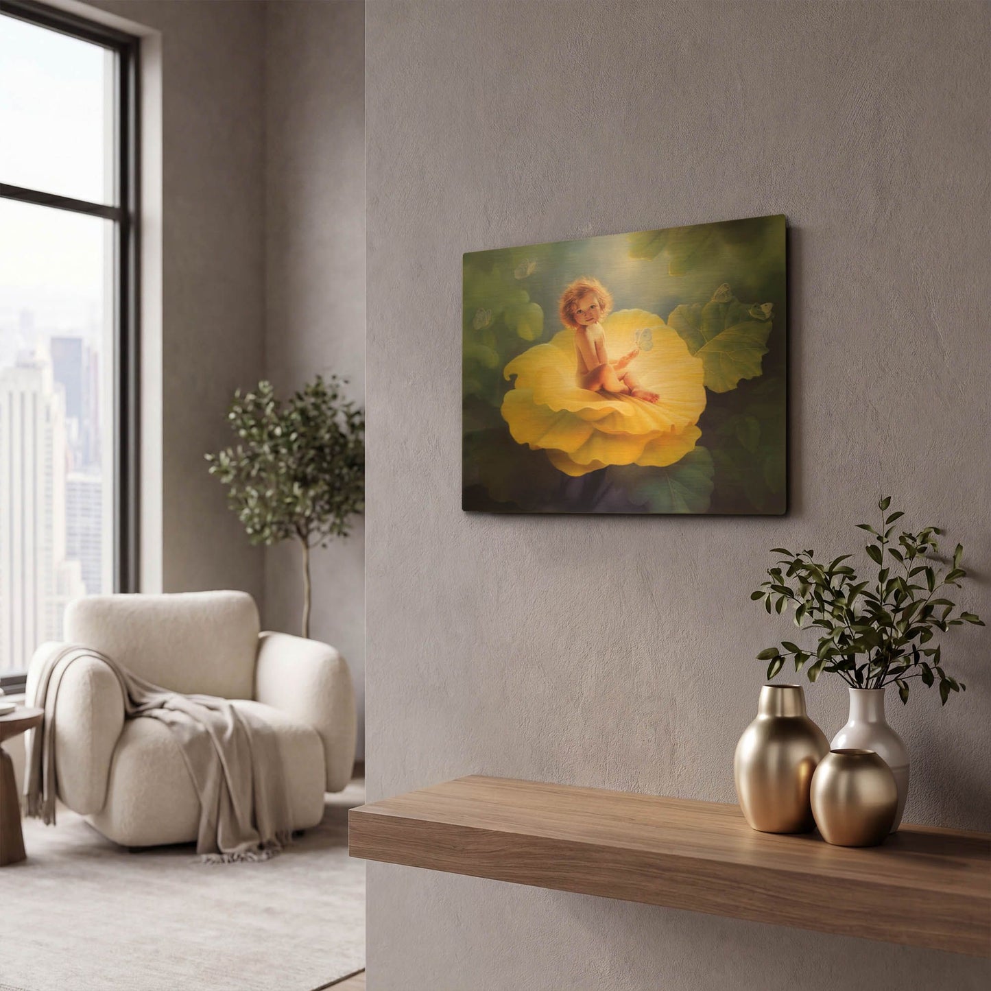 'Baby First Light' By Kirk Reinert Gold Metal Wall Art