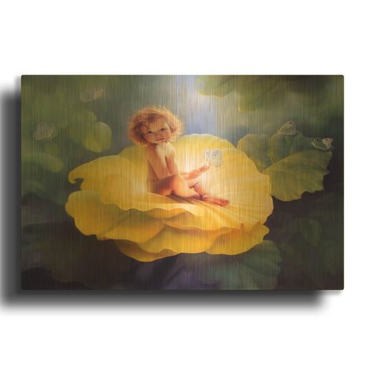 'Baby First Light' By Kirk Reinert Gold Metal Wall Art