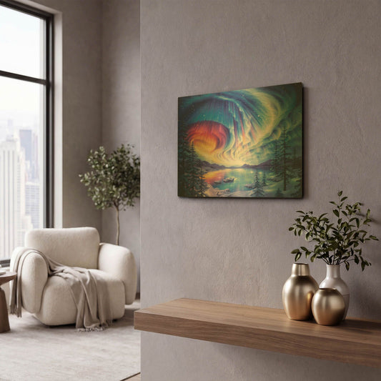 'Enchanted Lake 2' By Kirk Reinert Gold Metal Wall Art