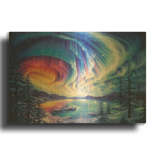 'Enchanted Lake 2' By Kirk Reinert Gold Metal Wall Art