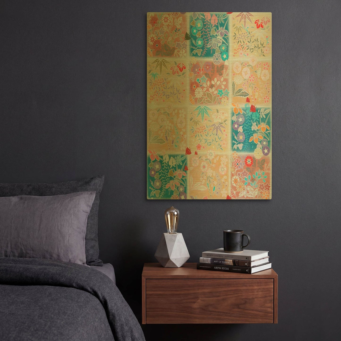 'Season Word' By Zigen Tanabe Gold Metal Wall Art
