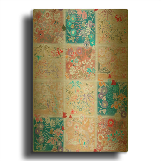 'Season Word' By Zigen Tanabe Gold Metal Wall Art