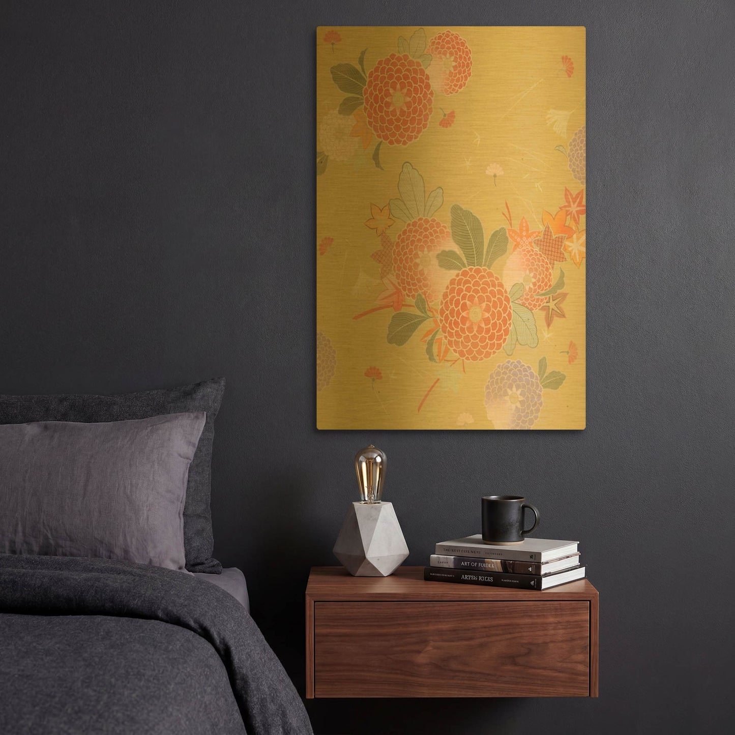 'Autumn' By Zigen Tanabe Gold Metal Wall Art