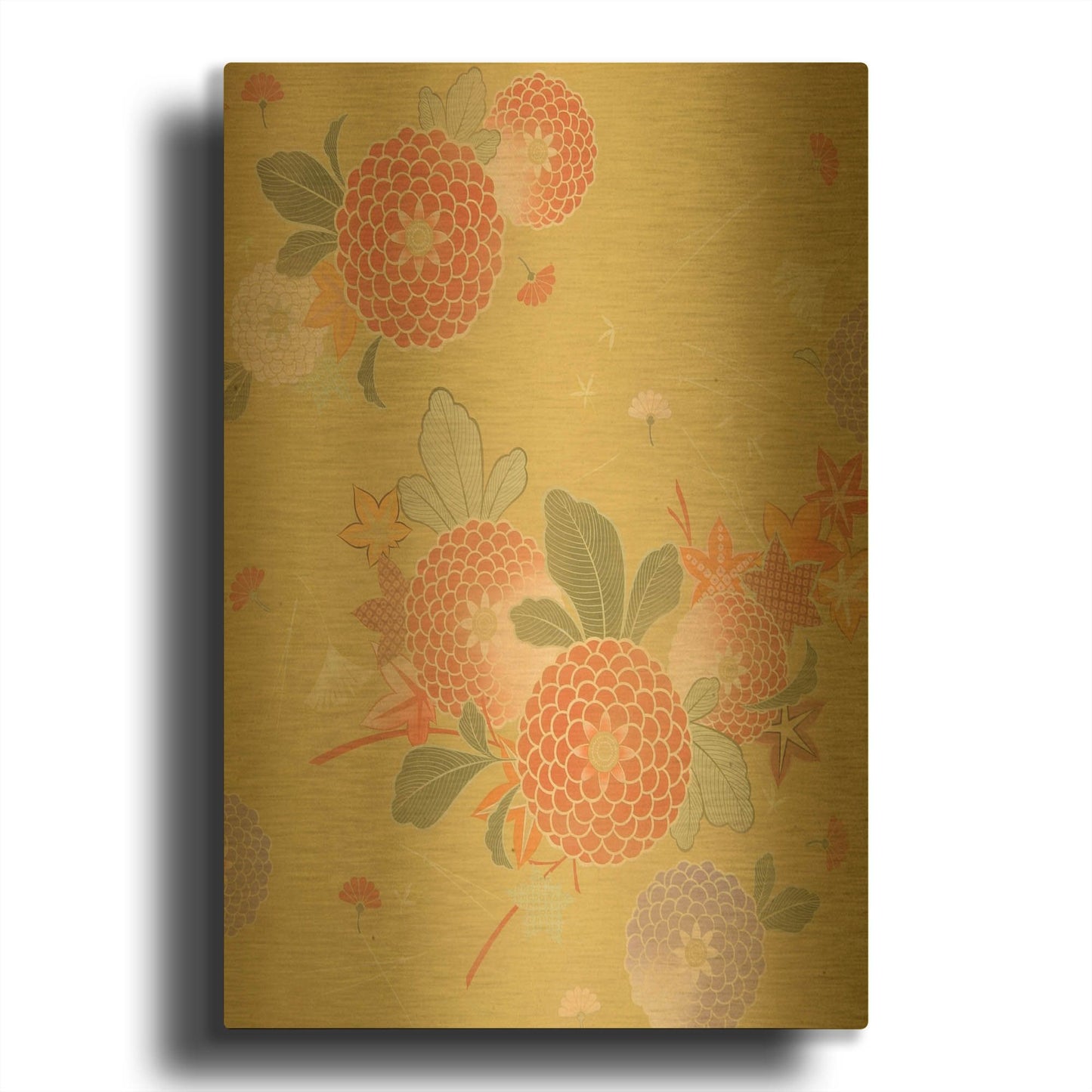 'Autumn' By Zigen Tanabe Gold Metal Wall Art