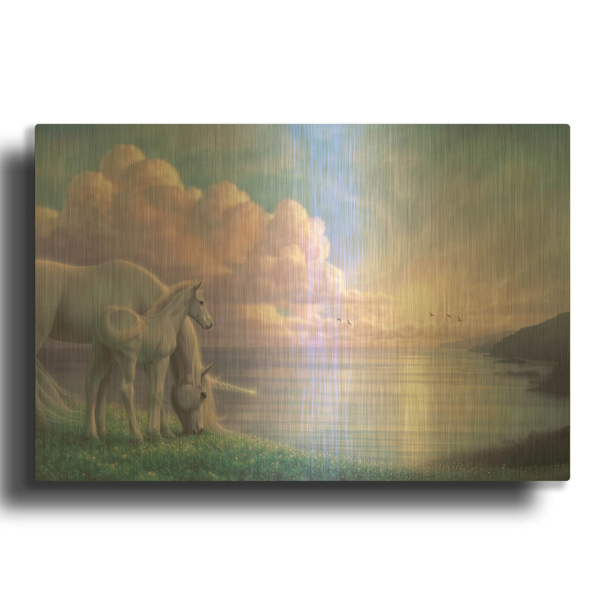 'Peace On Earth' By Kirk Reinert Gold Metal Wall Art
