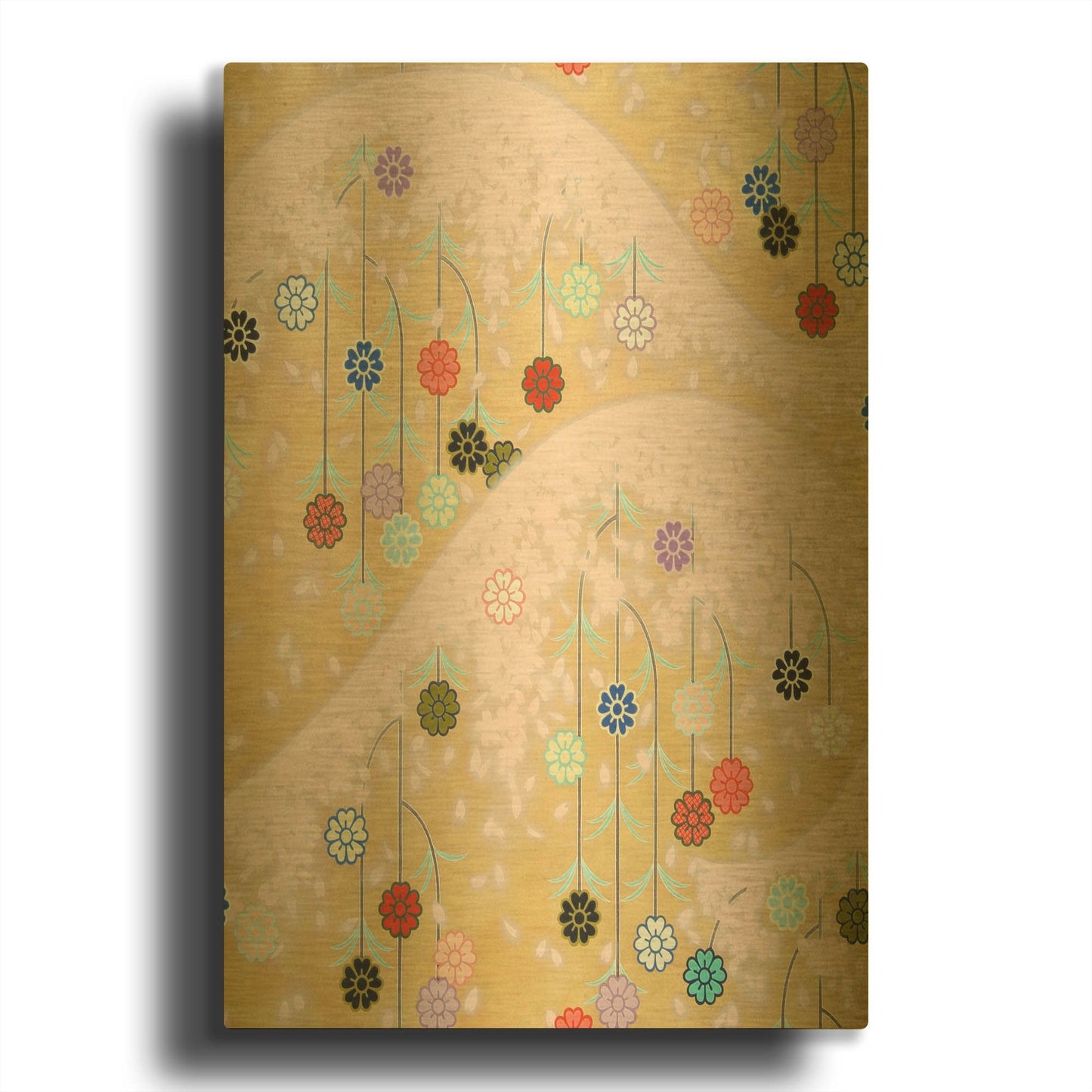 'Cherry Mountain' By Zigen Tanabe Gold Metal Wall Art