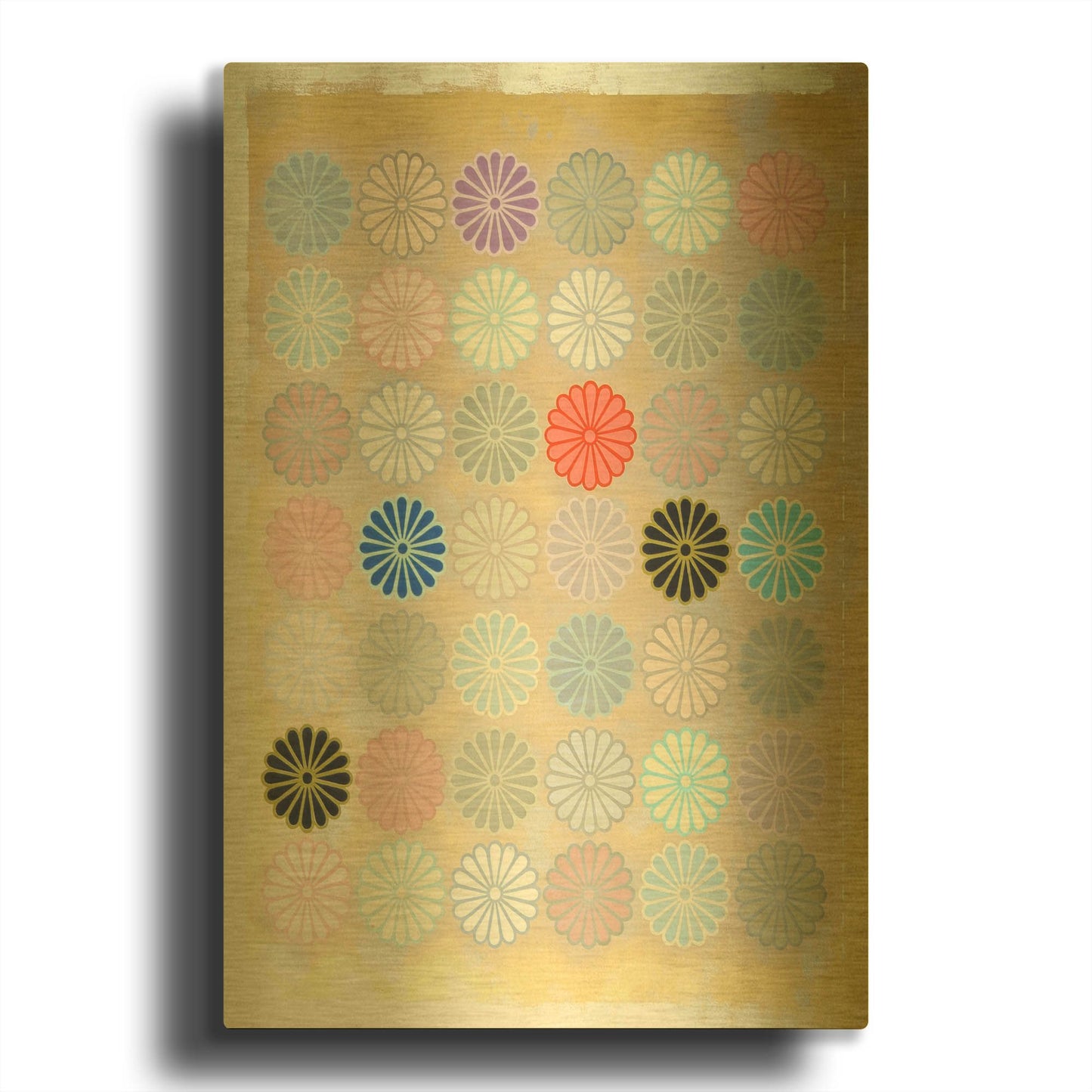 'Chrysanthemum Mark' By Zigen Tanabe Gold Metal Wall Art