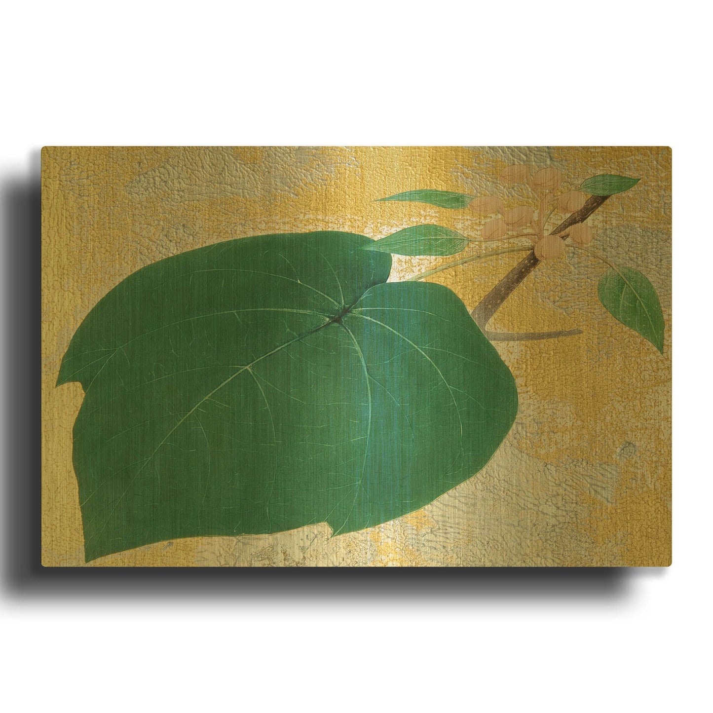 'Paulownia' By Zigen Tanabe Gold Metal Wall Art