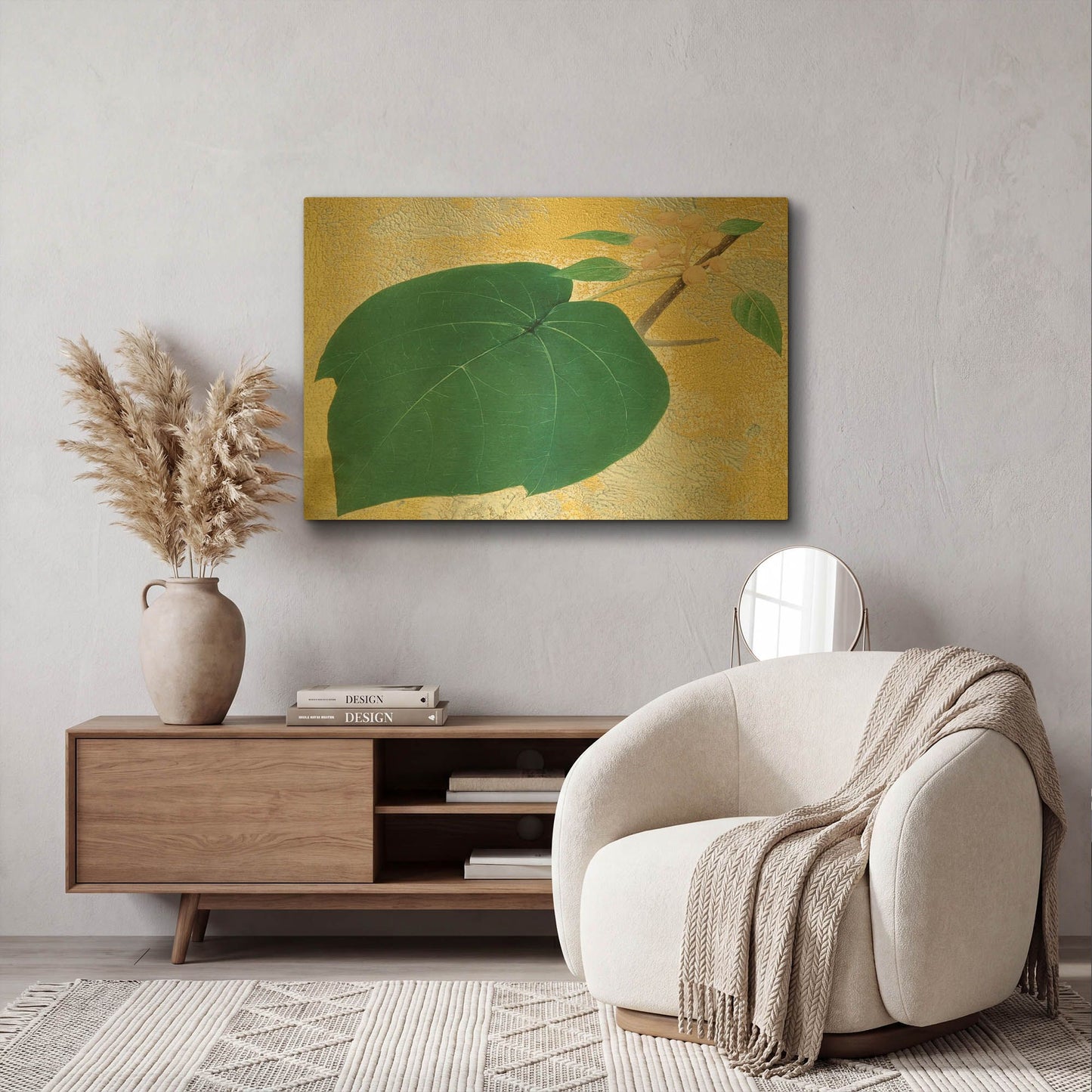'Paulownia' By Zigen Tanabe Gold Metal Wall Art