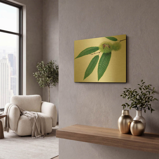 'Chestnut' By Zigen Tanabe Gold Metal Wall Art