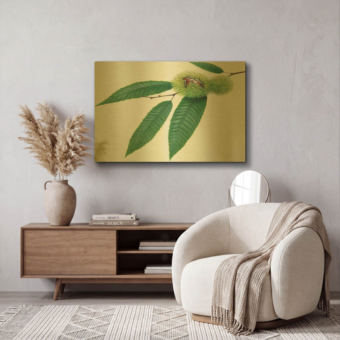 'Chestnut' By Zigen Tanabe Gold Metal Wall Art