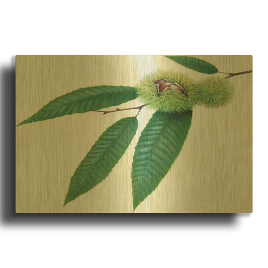 'Chestnut' By Zigen Tanabe Gold Metal Wall Art