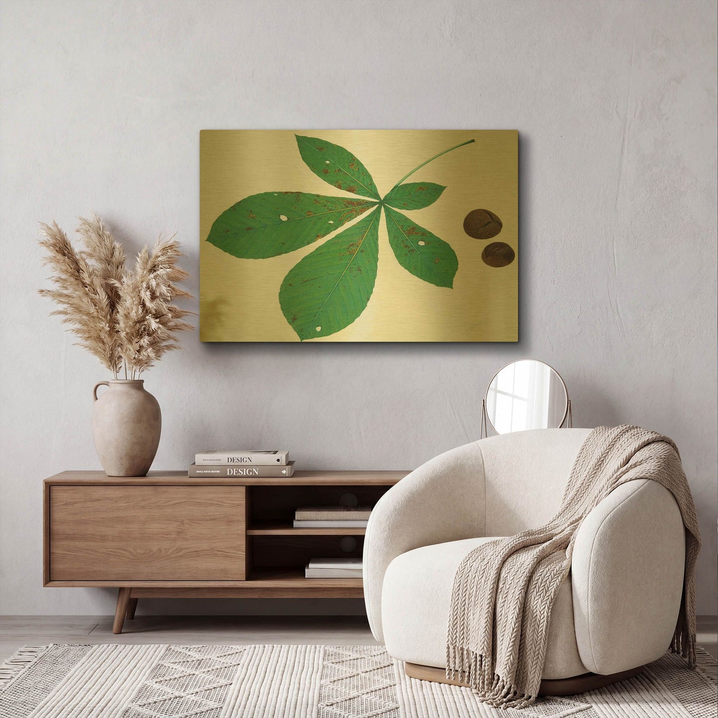 'Horse Chestnut' By Zigen Tanabe Gold Metal Wall Art