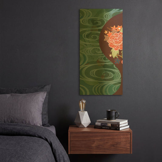 'Running Water I' By Zigen Tanabe Gold Metal Wall Art