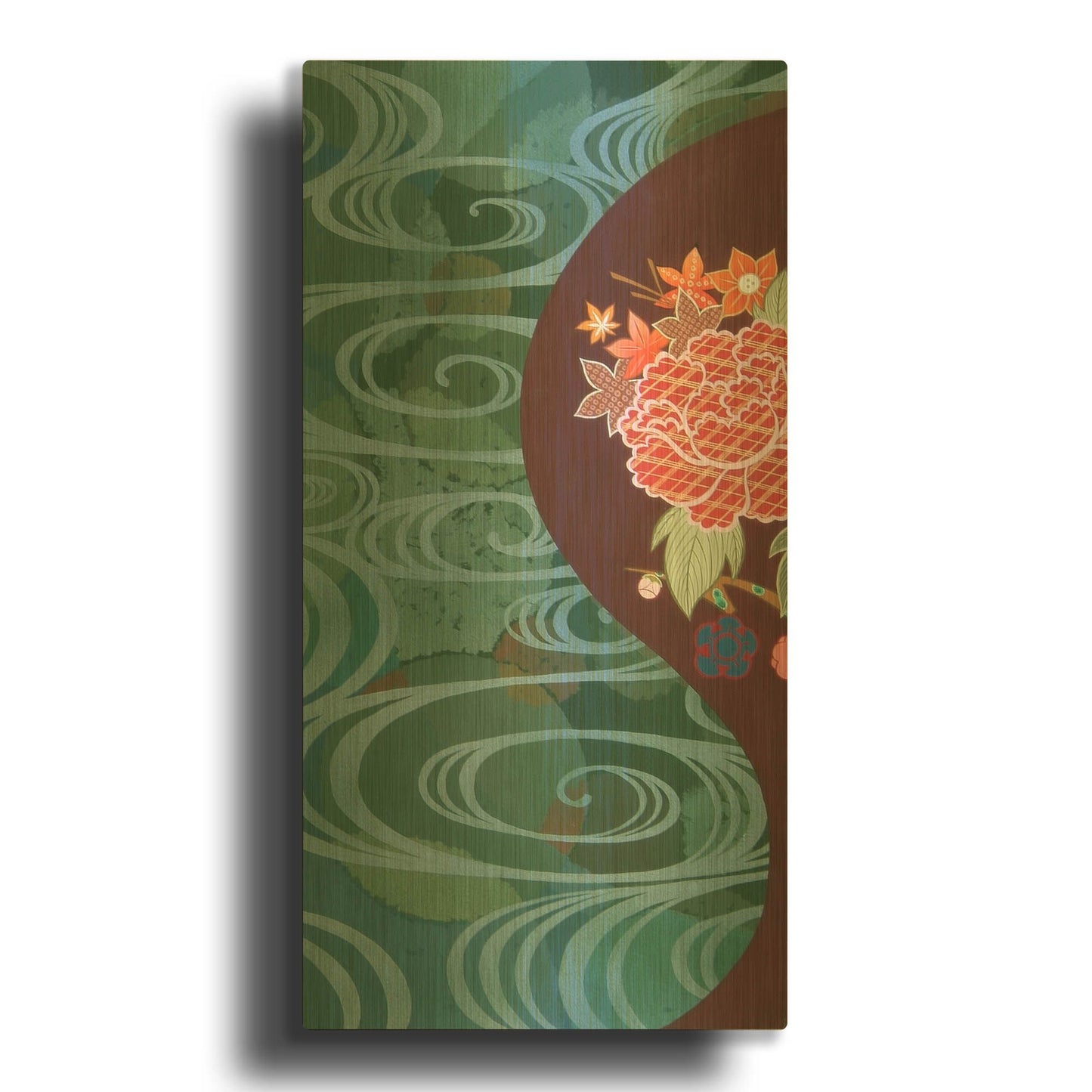 'Running Water I' By Zigen Tanabe Gold Metal Wall Art
