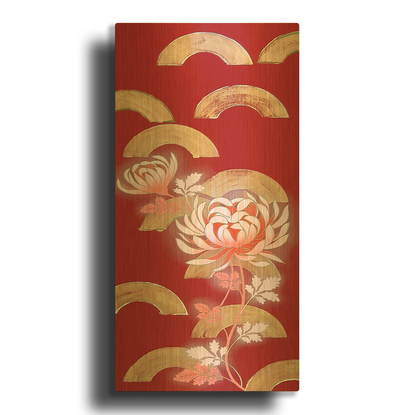 'Chrysanthemum II' By Zigen Tanabe Gold Metal Wall Art
