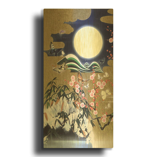 'Mugen 1' By Zigen Tanabe Gold Metal Wall Art