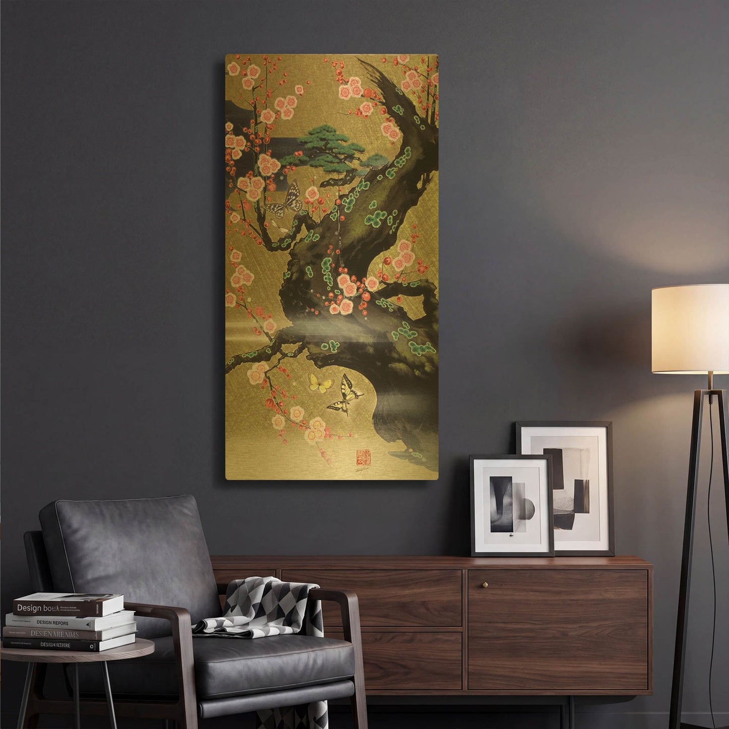 'Mugen 2' By Zigen Tanabe Gold Metal Wall Art