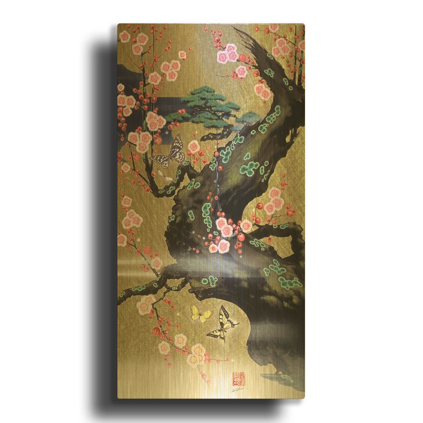 'Mugen 2' By Zigen Tanabe Gold Metal Wall Art