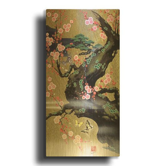 'Mugen 2' By Zigen Tanabe Gold Metal Wall Art