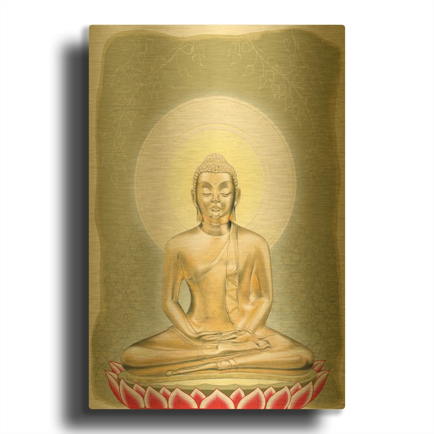 'Buddha' By Zigen Tanabe Gold Metal Wall Art