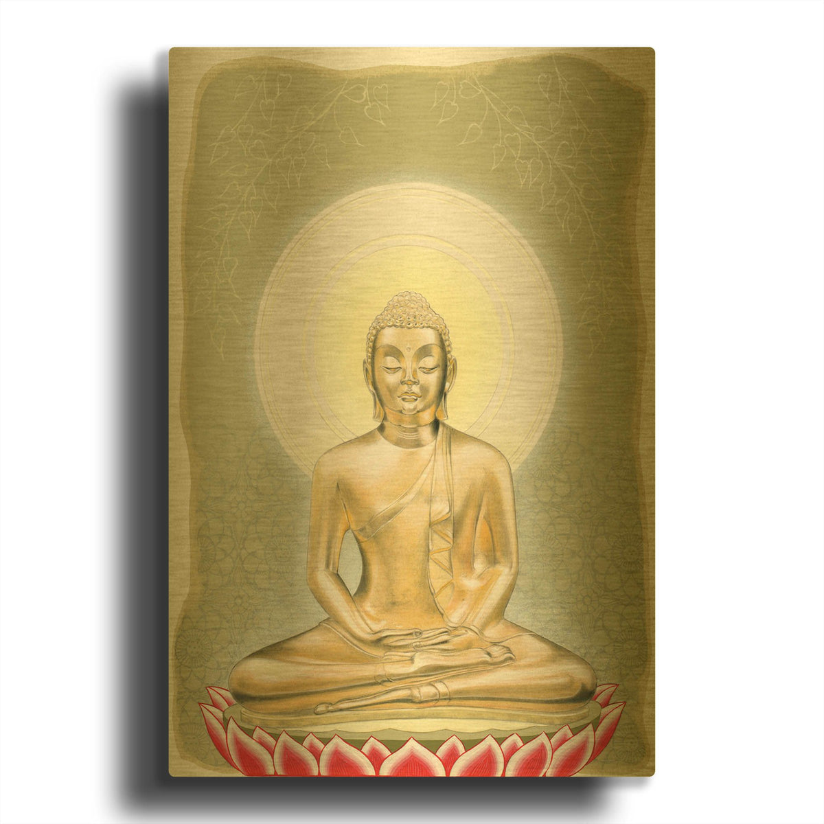 'Buddha' By Zigen Tanabe Gold Metal Wall Art