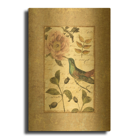'Collage Naturel I' By NBL Studio Gold Metal Wall Art