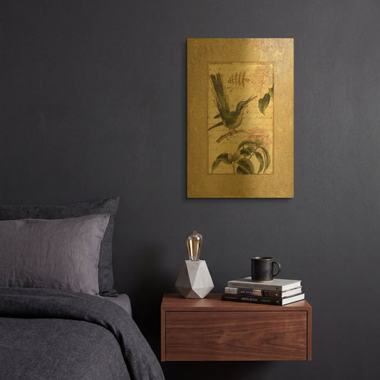 'Collage Naturel II' By NBL Studio Gold Metal Wall Art