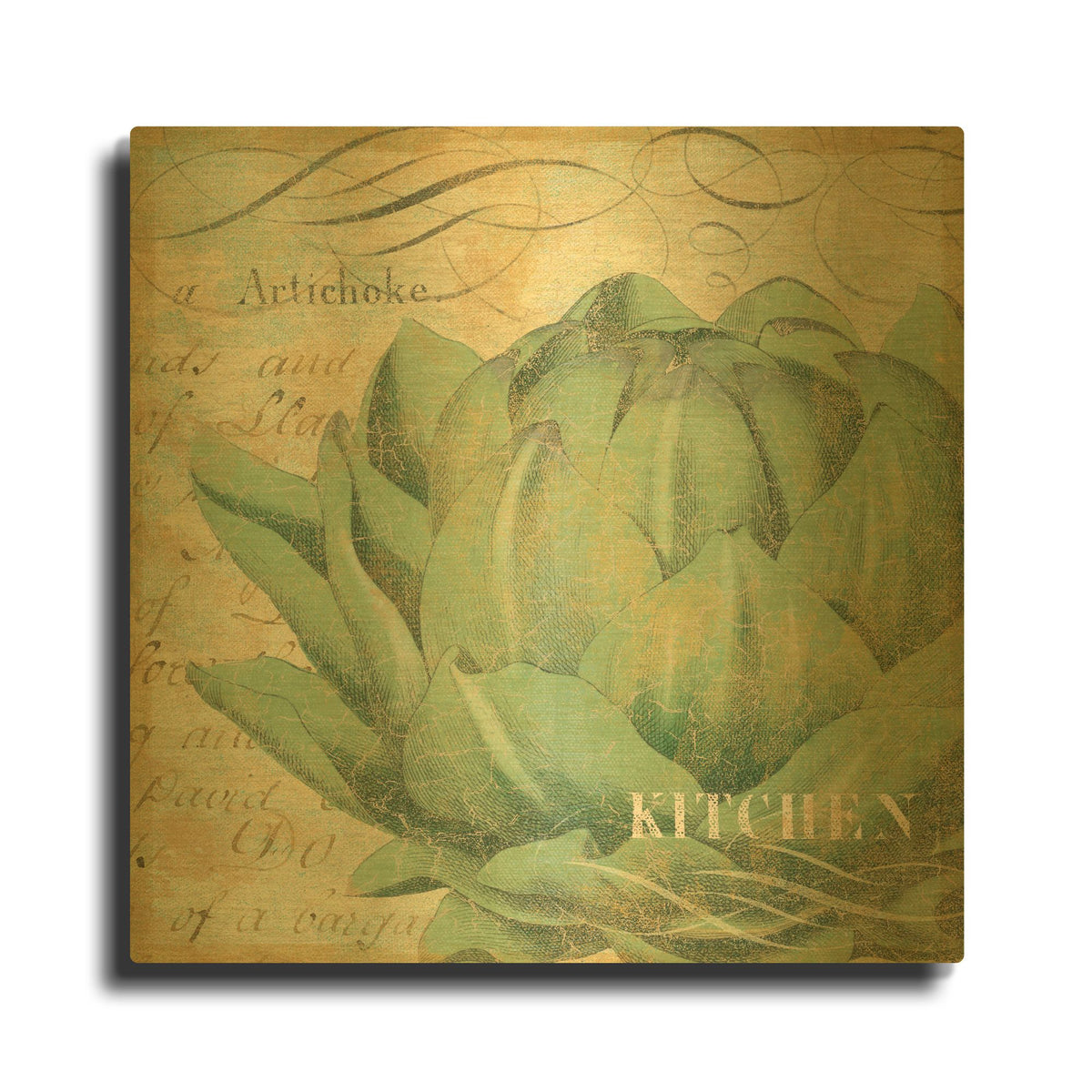 'Veggie I' By NBL Studio Gold Metal Wall Art