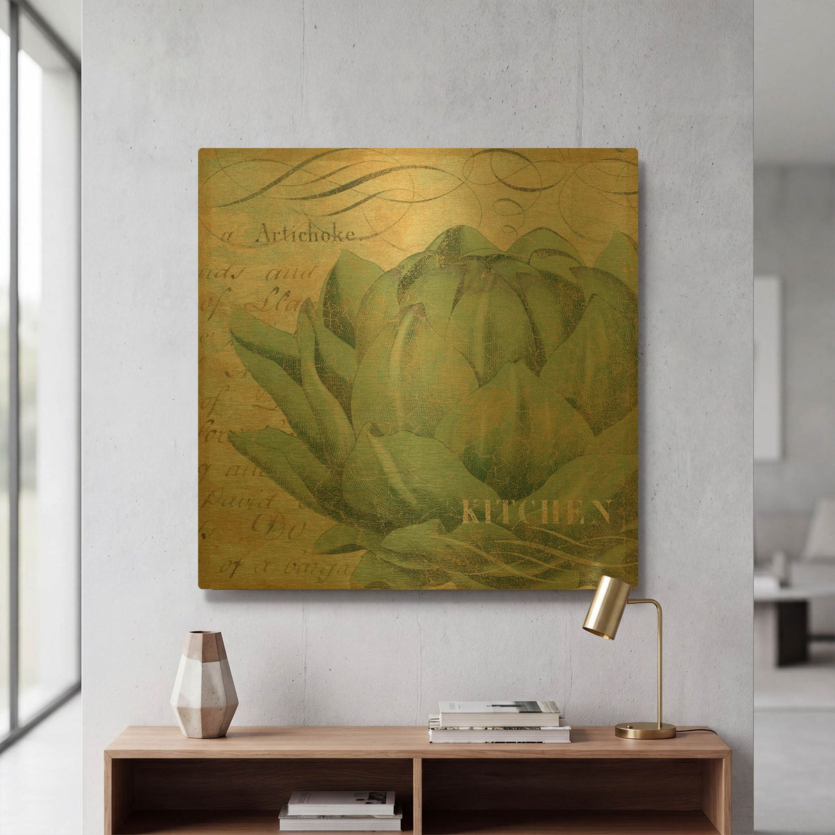 'Veggie I' By NBL Studio Gold Metal Wall Art