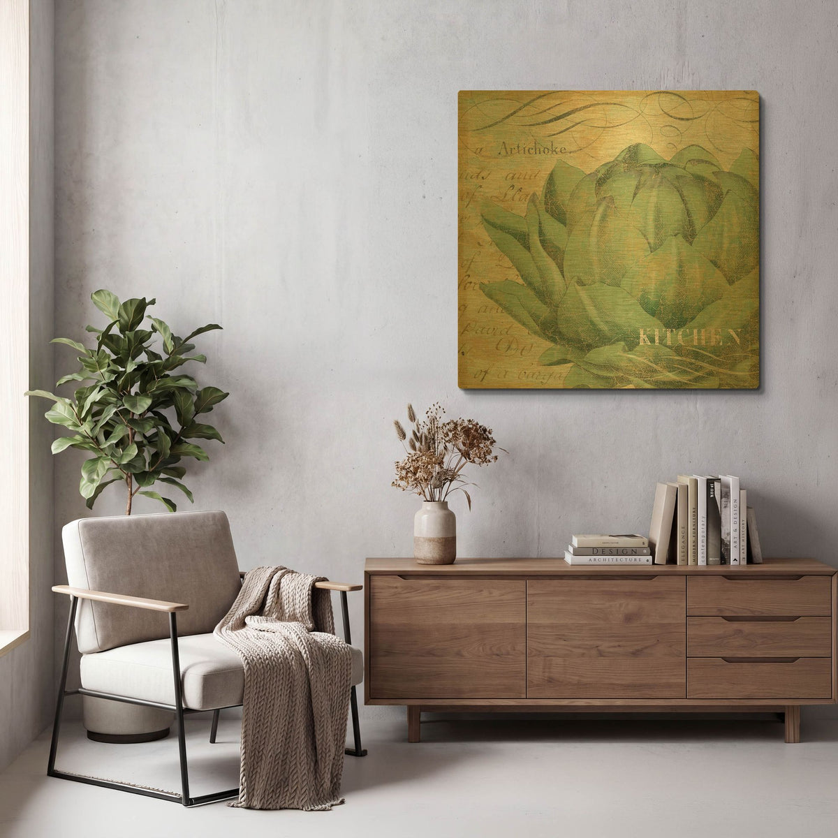 'Veggie I' By NBL Studio Gold Metal Wall Art
