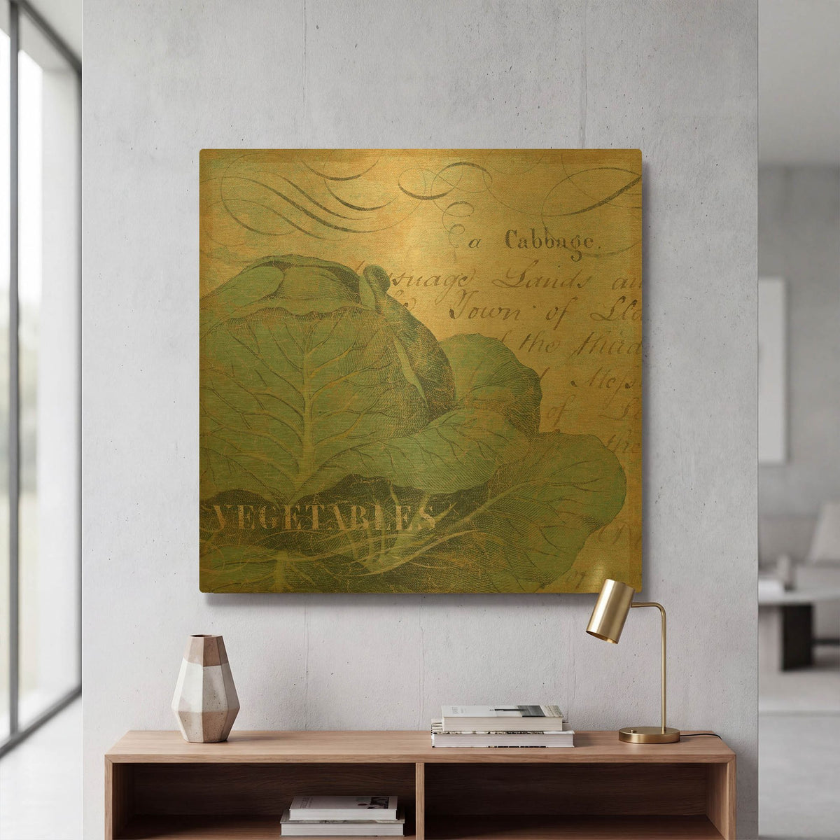 'Veggie II' By NBL Studio Gold Metal Wall Art