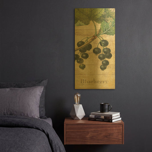 'Country Fruits I' By NBL Studio Gold Metal Wall Art