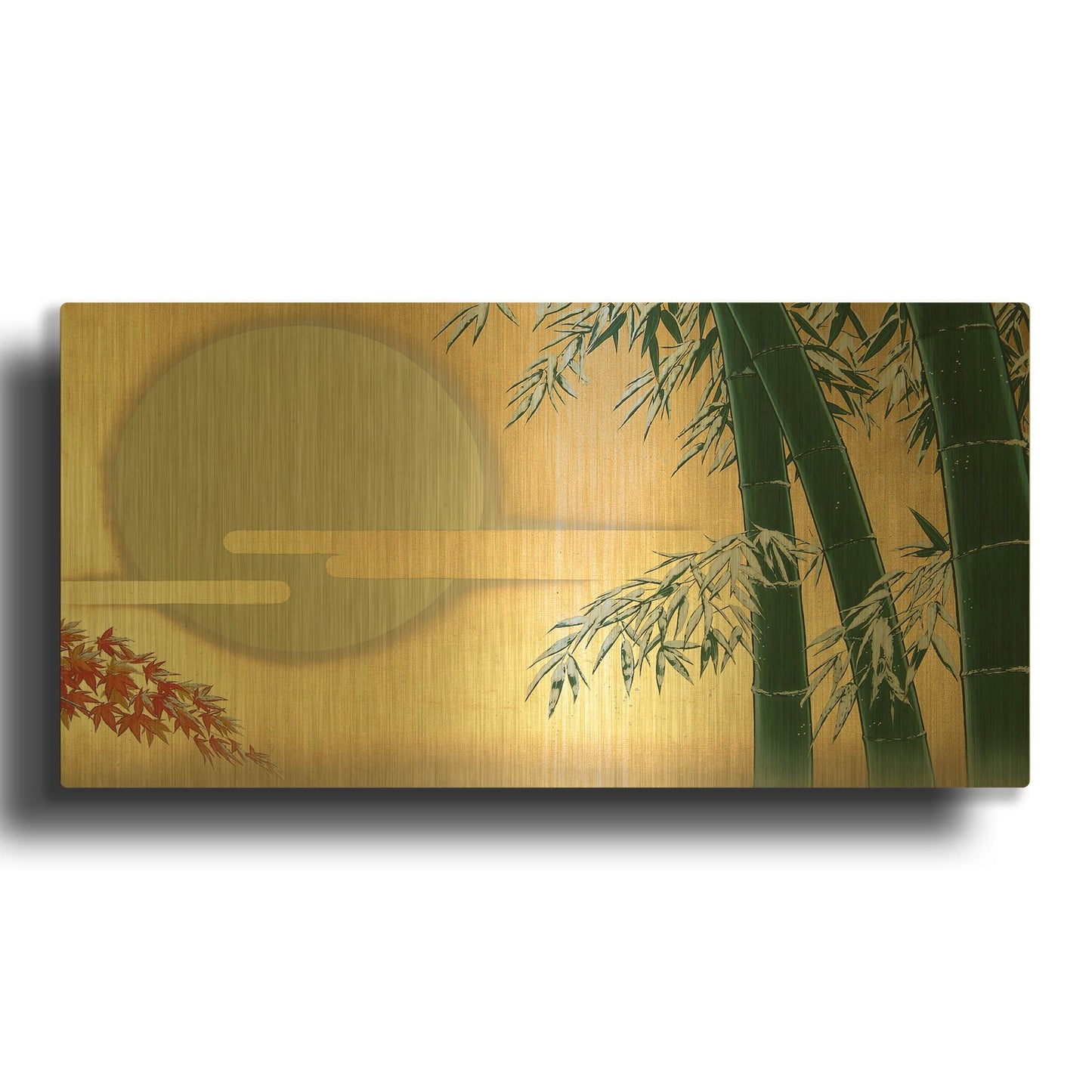 'Bamboo' By Zigen Tanabe Gold Metal Wall Art