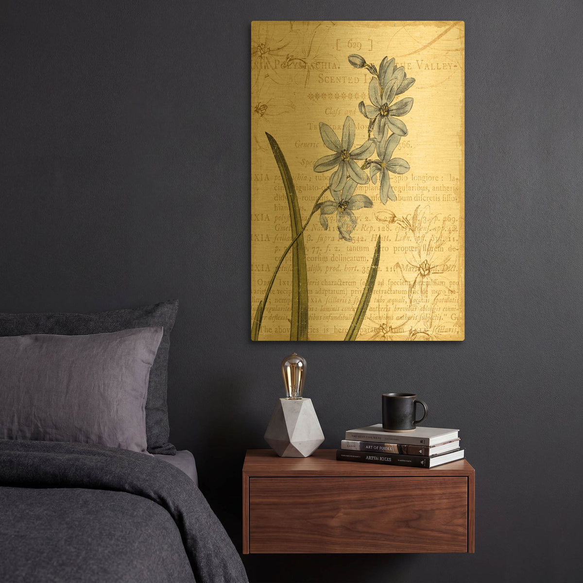 'Floral Studies I' By NBL Studio Gold Metal Wall Art