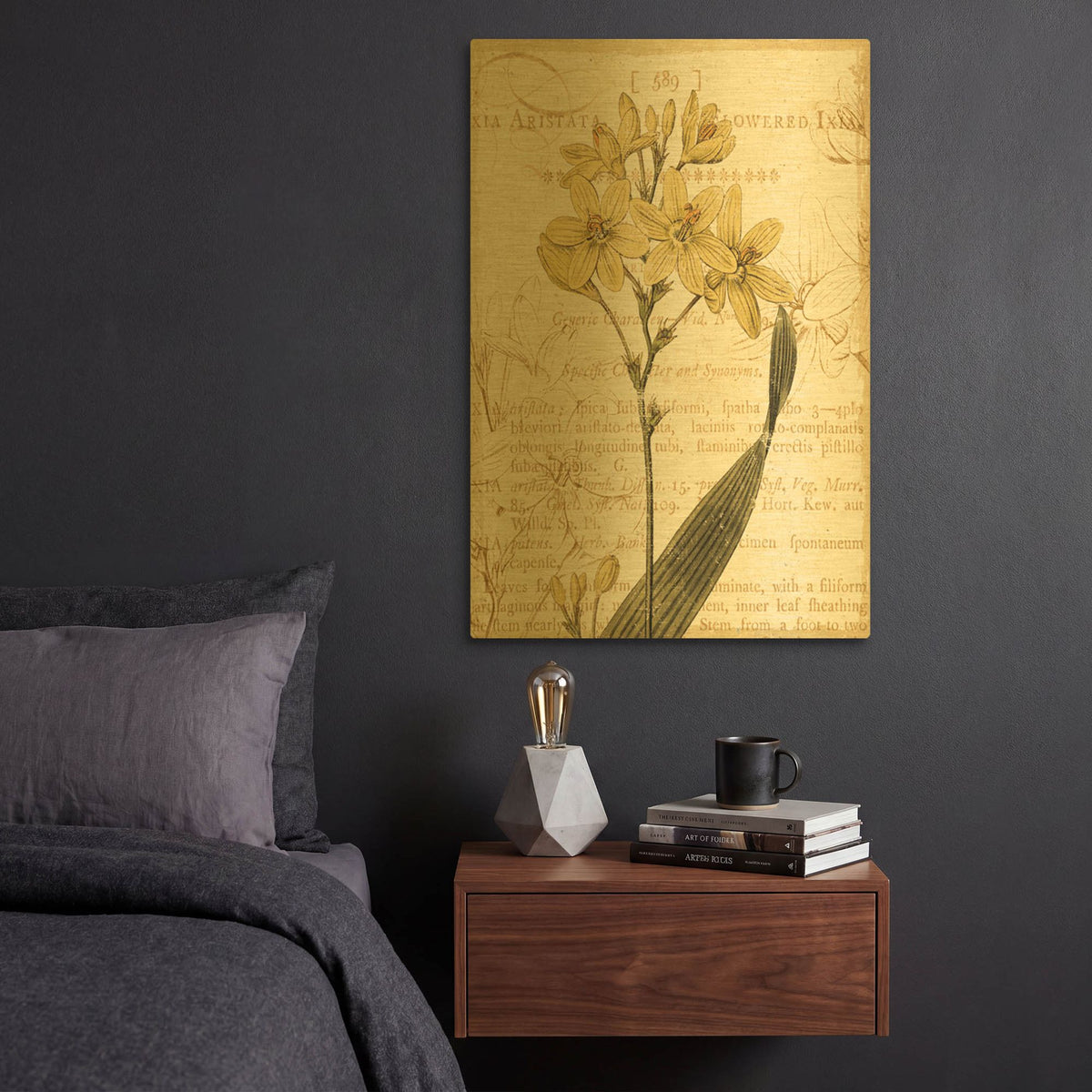 'Floral Studies II' By NBL Studio Gold Metal Wall Art