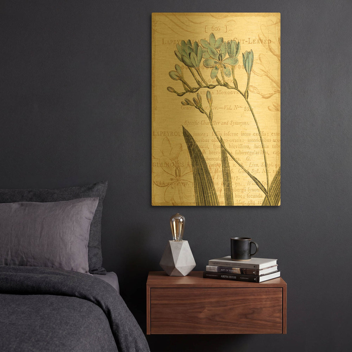 'Floral Studies III' By NBL Studio Gold Metal Wall Art