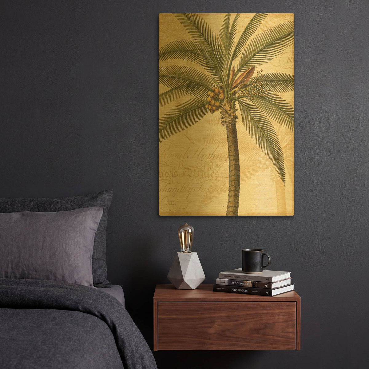 'Royal Palm II' By NBL Studio Gold Metal Wall Art