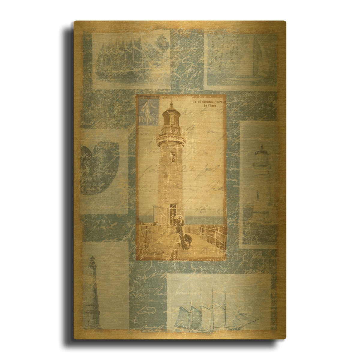 'Coastal Memories I' By NBL Studio Gold Metal Wall Art