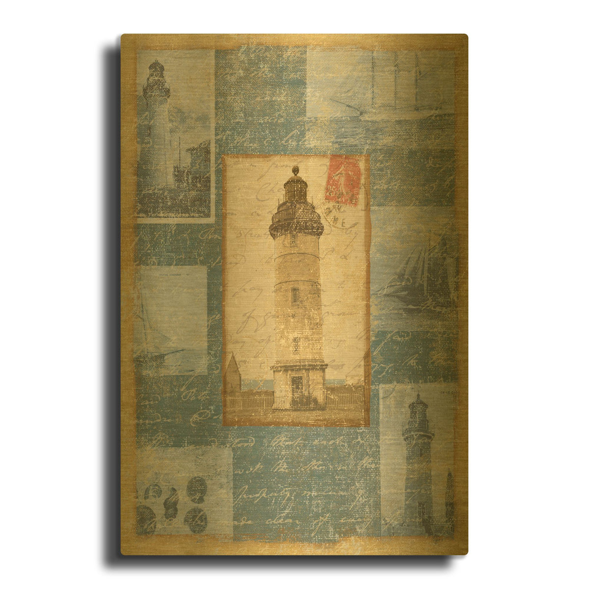 'Coastal Memories II' By NBL Studio Gold Metal Wall Art