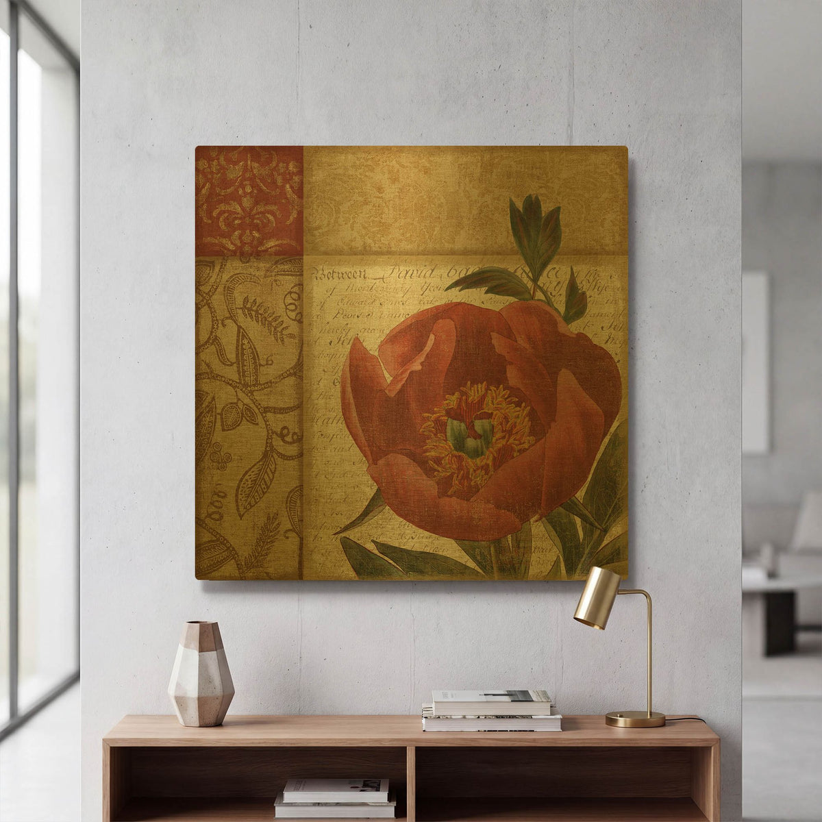 'Classic Tones I' By NBL Studio Gold Metal Wall Art